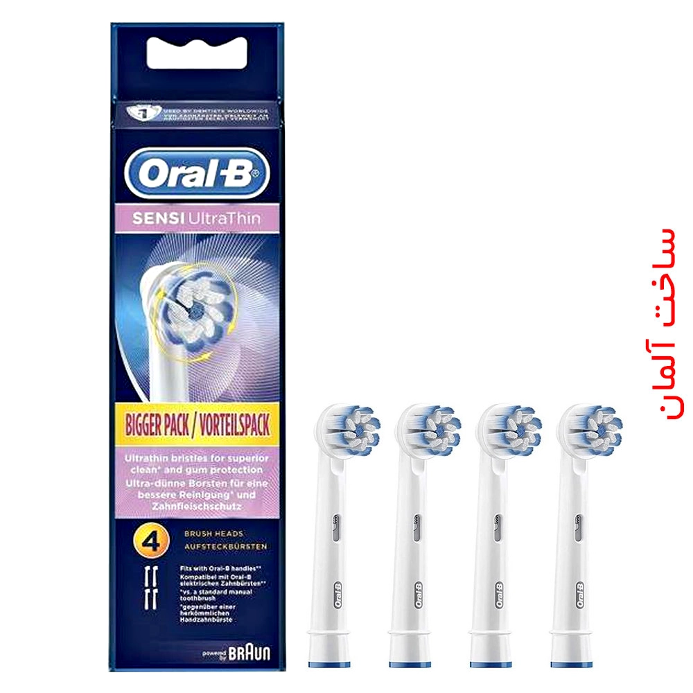 Oral-B EB 60-4 Sensi Ultra Thin Brush Heads 4Pcs-1-1 سَری 4 تایی مسواک برقی اورال-بی حساس - Image 1