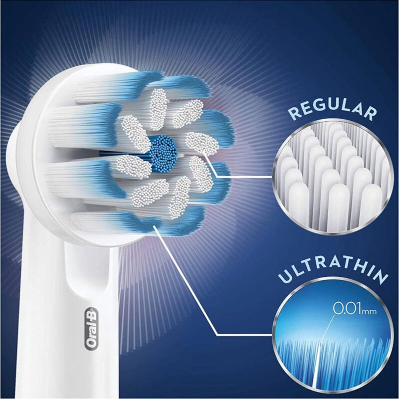 سَری مسواک برقی اورال-بی sensitive clean 3pcs - Image 3